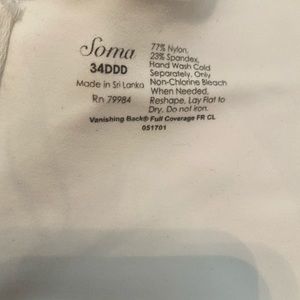 Soma cream bra front adjusting straps